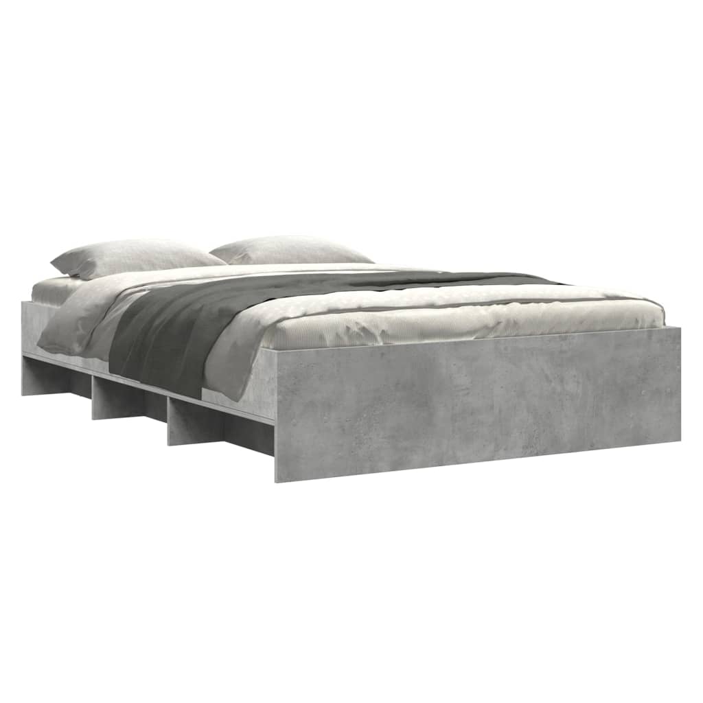 Bedframe bewerkt hout betongrijs 140x190 cm is nu te koop bij PeponiXL, paradijselijk wonen!