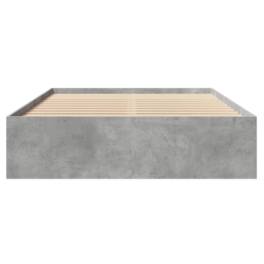 Bedframe bewerkt hout betongrijs 140x190 cm is nu te koop bij PeponiXL, paradijselijk wonen!