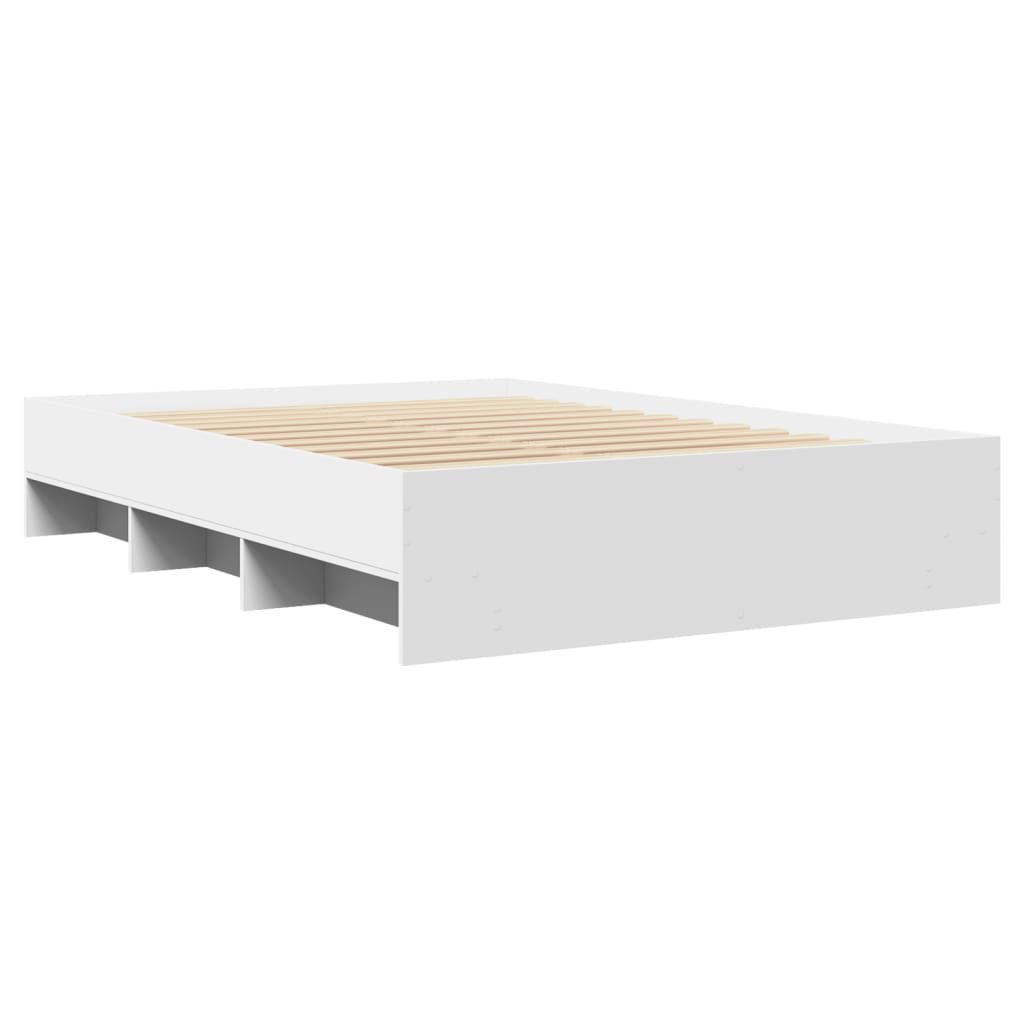 Bedframe bewerkt hout wit 120x190 cm is nu te koop bij PeponiXL, paradijselijk wonen!