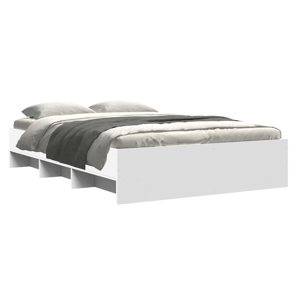 Bedframe bewerkt hout wit 120x190 cm is nu te koop bij PeponiXL, paradijselijk wonen!