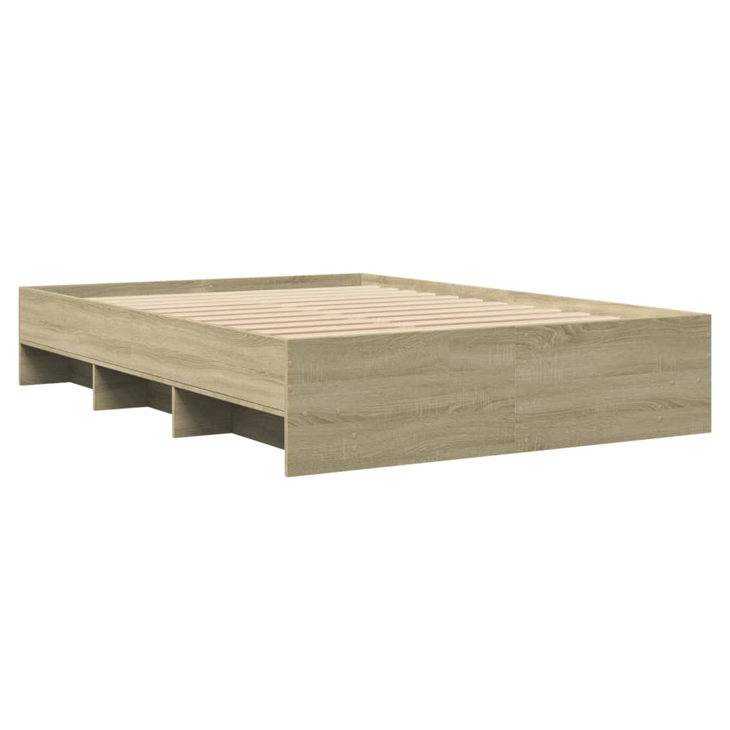 Bedframe zonder matras hout sonoma eikenkleurig 120x190 cm is nu te koop bij PeponiXL, paradijselijk wonen!