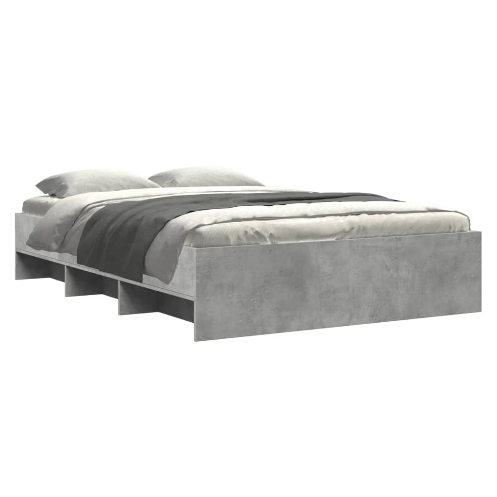Bedframe bewerkt hout betongrijs 120x190 cm is nu te koop bij PeponiXL, paradijselijk wonen!