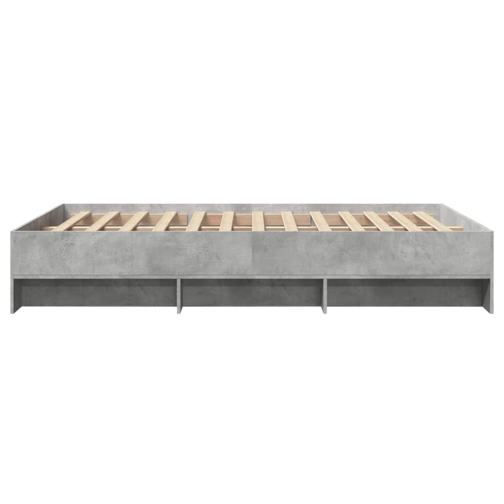 Bedframe bewerkt hout betongrijs 120x190 cm is nu te koop bij PeponiXL, paradijselijk wonen!