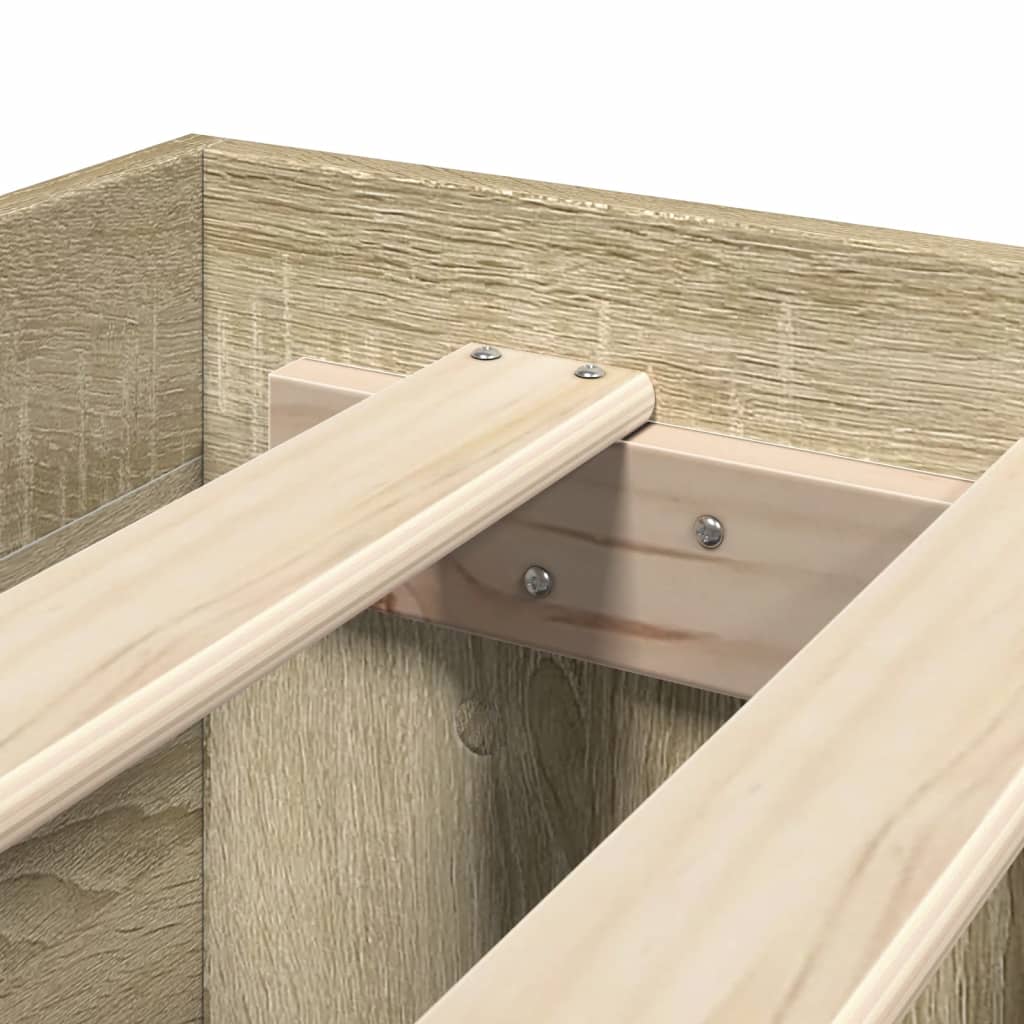 Bedframe zonder matras hout sonoma eikenkleurig 90x190 cm is nu te koop bij PeponiXL, paradijselijk wonen!