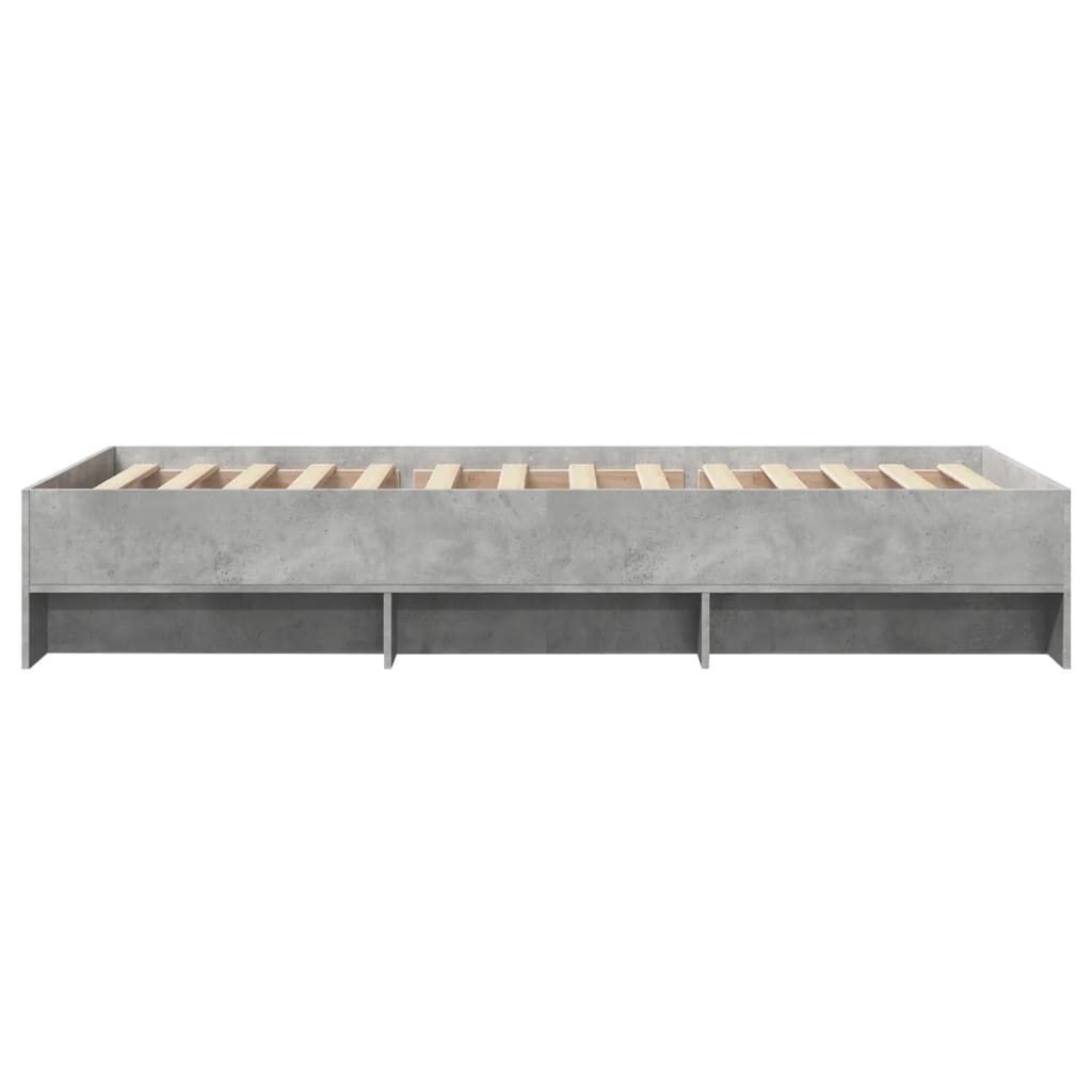 Bedframe bewerkt hout betongrijs 90x190 cm is nu te koop bij PeponiXL, paradijselijk wonen!