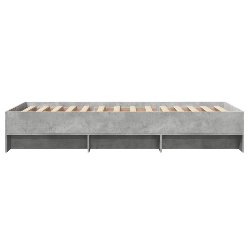 Bedframe bewerkt hout betongrijs 75x190 cm is nu te koop bij PeponiXL, paradijselijk wonen!