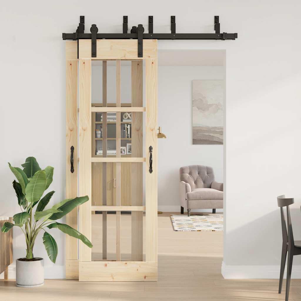 Doos met onderdelen voor schuifdeur 152,5 cm staal zwart is nu te koop bij PeponiXL, paradijselijk wonen!