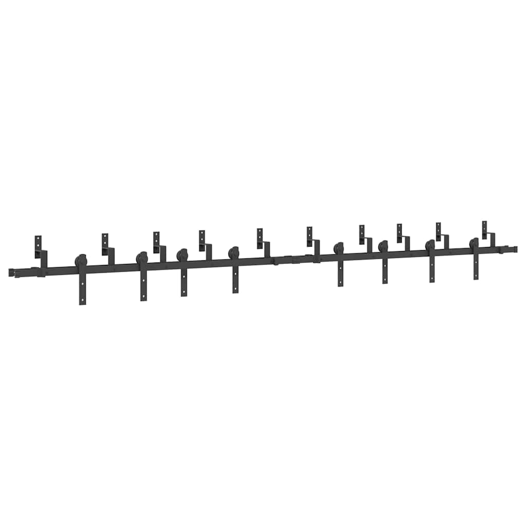 Doos met onderdelen voor schuifdeur 366 cm staal zwart is nu te koop bij PeponiXL, paradijselijk wonen!