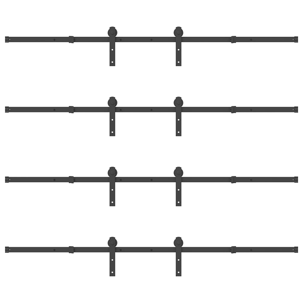 Doos met onderdelen voor schuifdeur 427 cm staal zwart is nu te koop bij PeponiXL, paradijselijk wonen!
