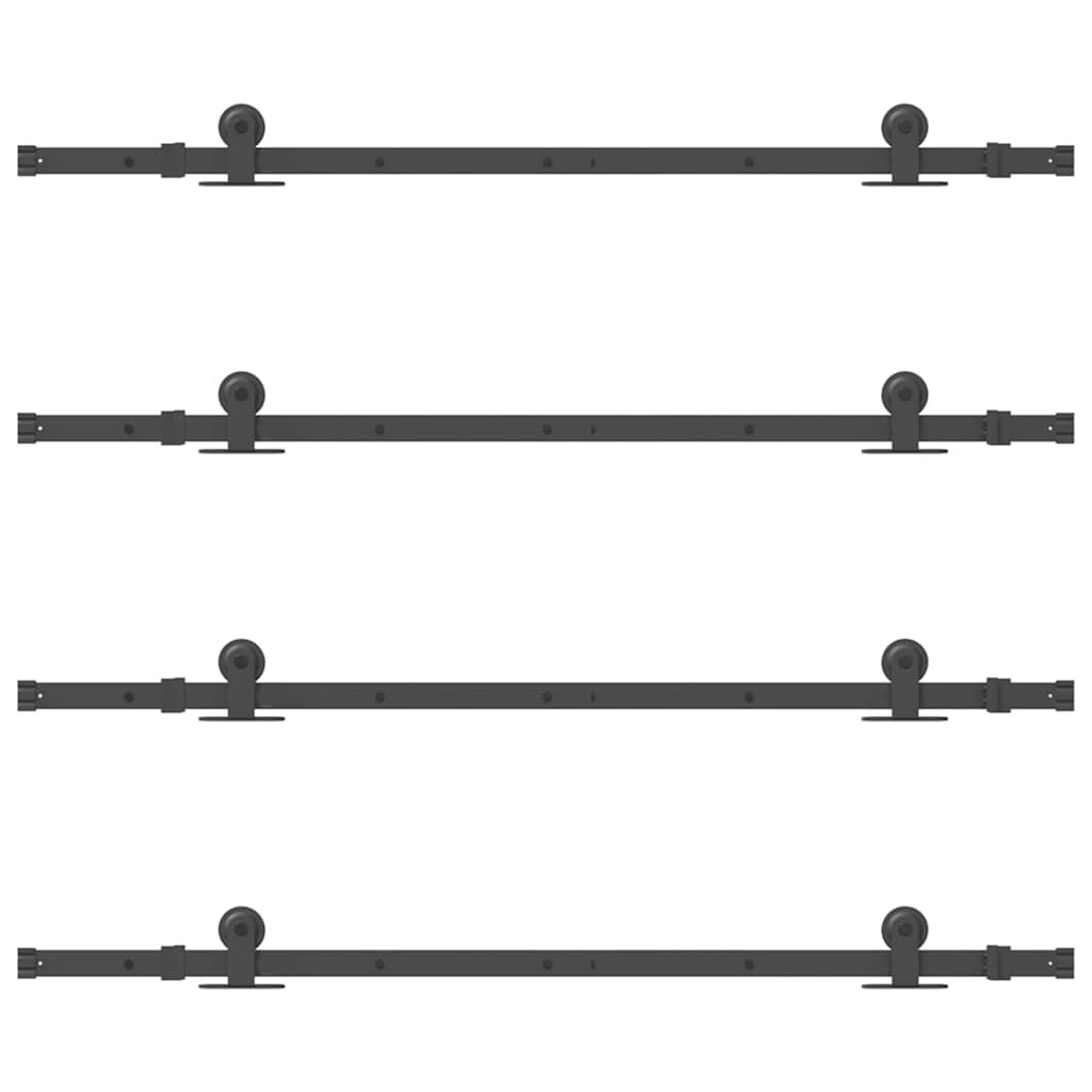 Doos met onderdelen voor schuifdeur 305 cm staal zwart is nu te koop bij PeponiXL, paradijselijk wonen!