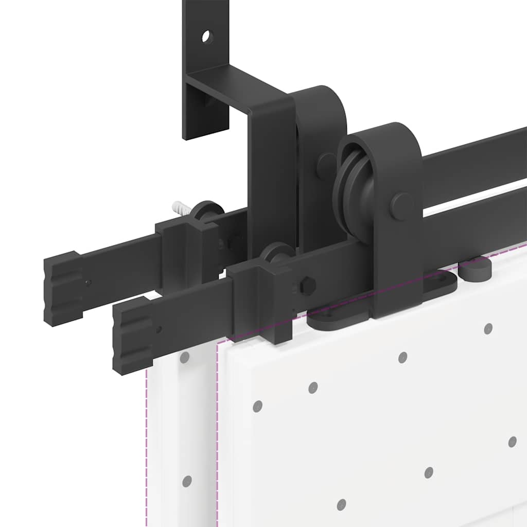 Doos met onderdelen voor schuifdeur 305 cm staal zwart is nu te koop bij PeponiXL, paradijselijk wonen!