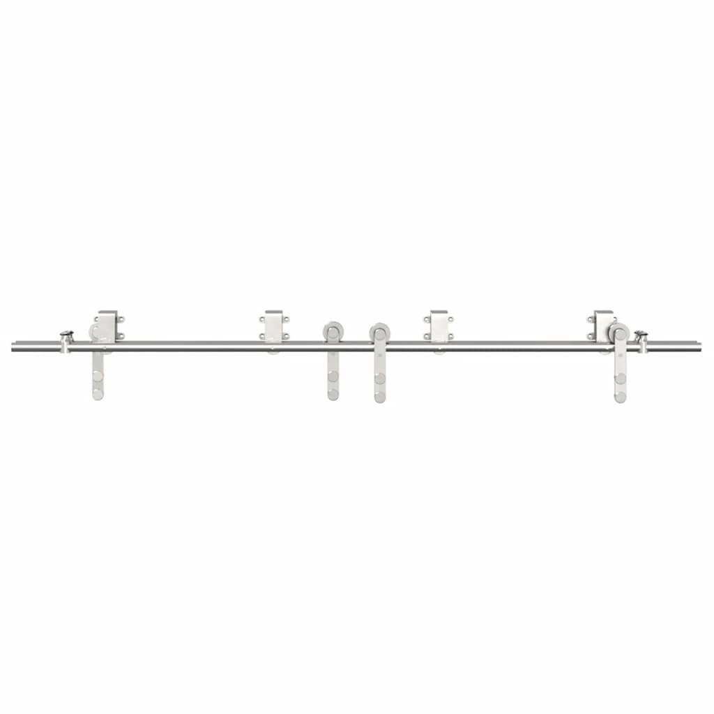 Schuifdeur onderdelenset 183 cm roestvrij staal zilverkleurig is nu te koop bij PeponiXL, paradijselijk wonen!