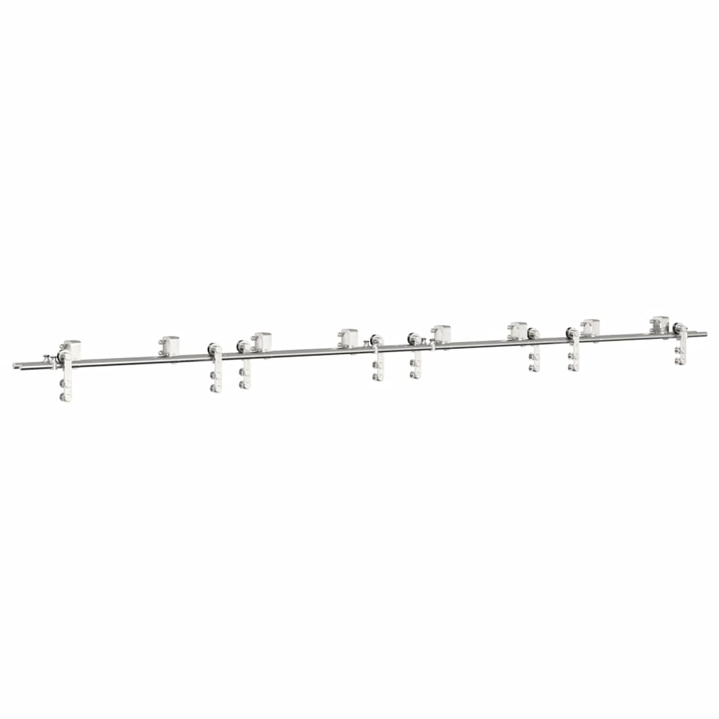 Schuifdeur onderdelenset 366 cm roestvrij staal zilverkleurig is nu te koop bij PeponiXL, paradijselijk wonen!