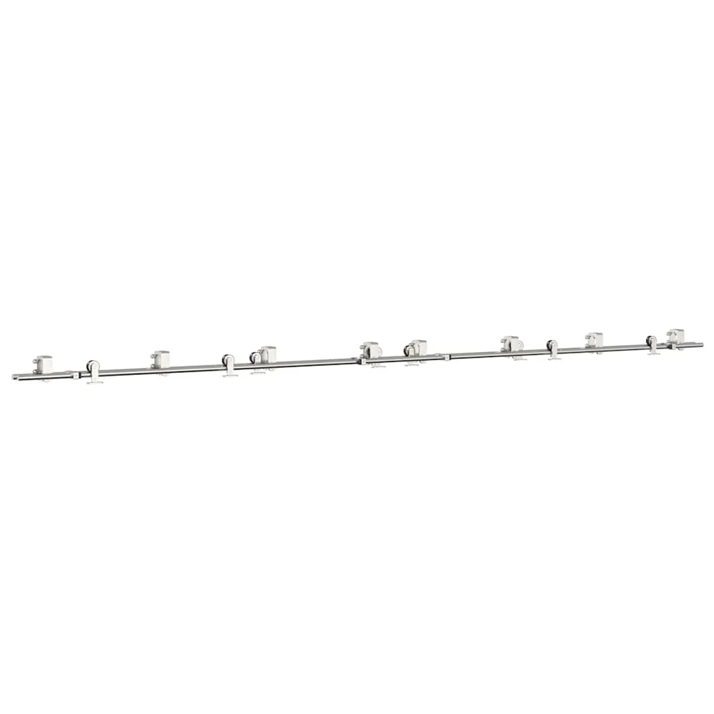 Schuifdeur onderdelenset 400 cm roestvrij staal zilverkleurig is nu te koop bij PeponiXL, paradijselijk wonen!