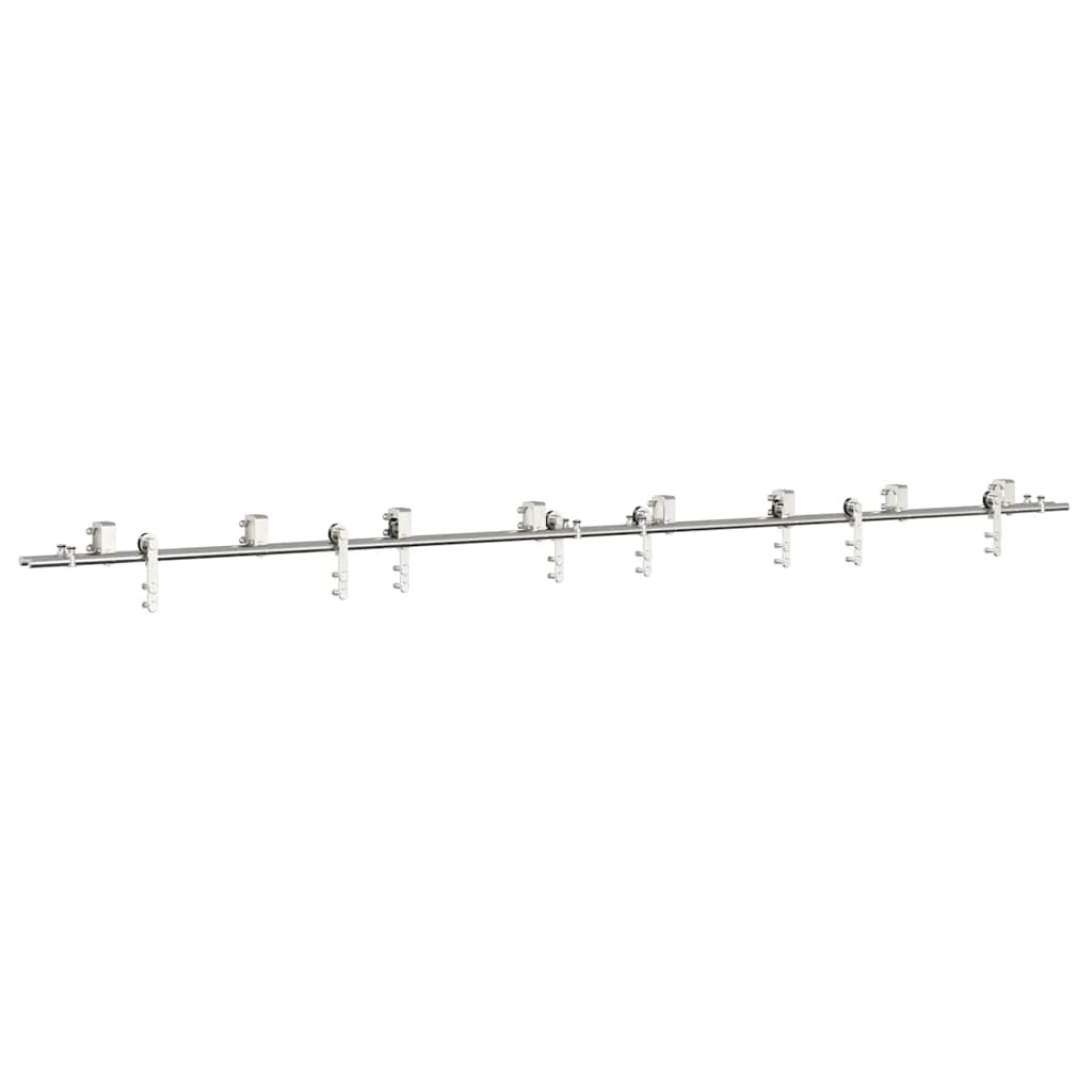 Schuifdeur onderdelenset 400 cm roestvrij staal zilverkleurig is nu te koop bij PeponiXL, paradijselijk wonen!