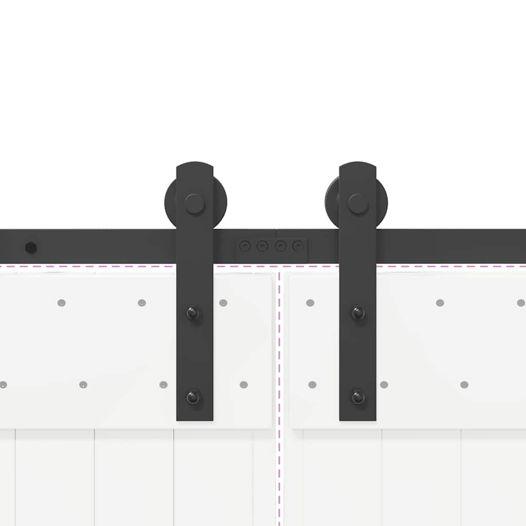Doos met onderdelen voor schuifdeur 305 cm staal zwart is nu te koop bij PeponiXL, paradijselijk wonen!