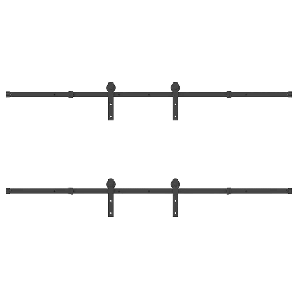 Doos met onderdelen voor schuifdeur 427 cm staal zwart is nu te koop bij PeponiXL, paradijselijk wonen!