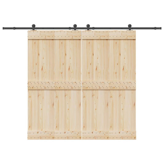 Doos met onderdelen voor schuifdeur 305 cm staal zwart is nu te koop bij PeponiXL, paradijselijk wonen!