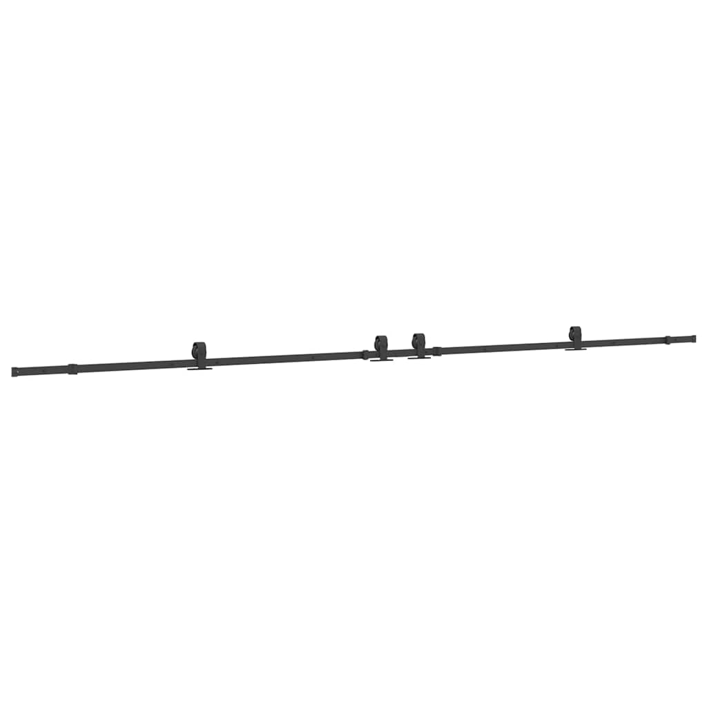Doos met onderdelen voor schuifdeur 427 cm staal zwart is nu te koop bij PeponiXL, paradijselijk wonen!