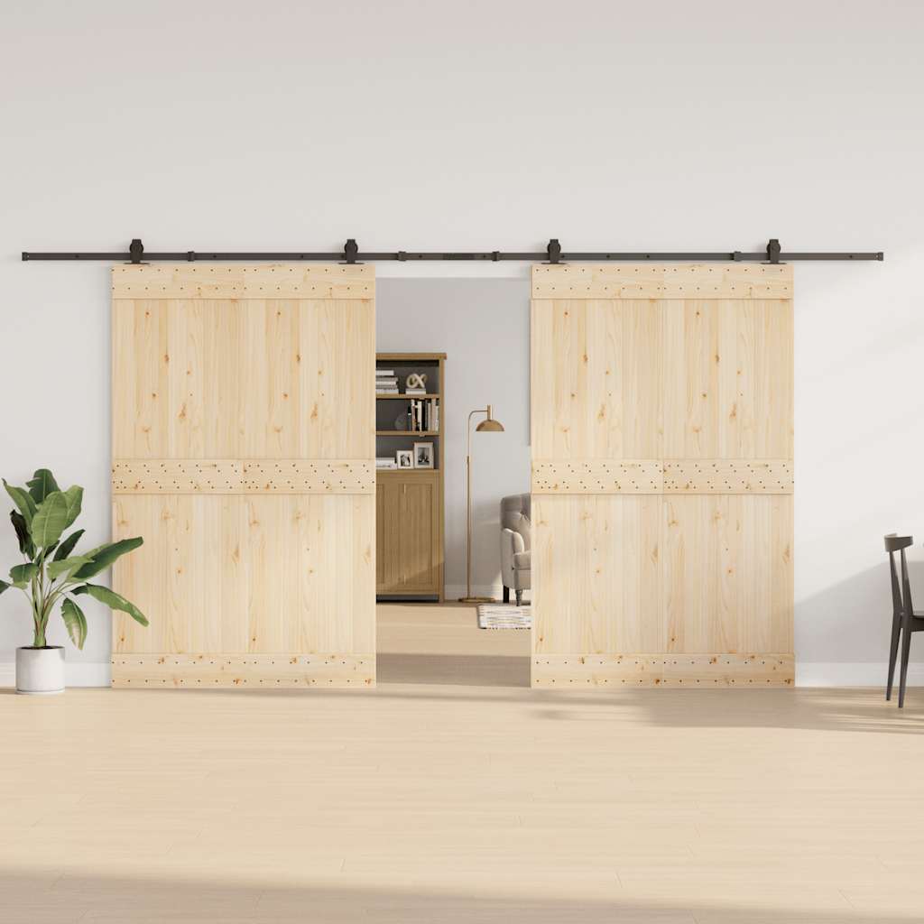 Doos met onderdelen voor schuifdeur 427 cm staal zwart is nu te koop bij PeponiXL, paradijselijk wonen!