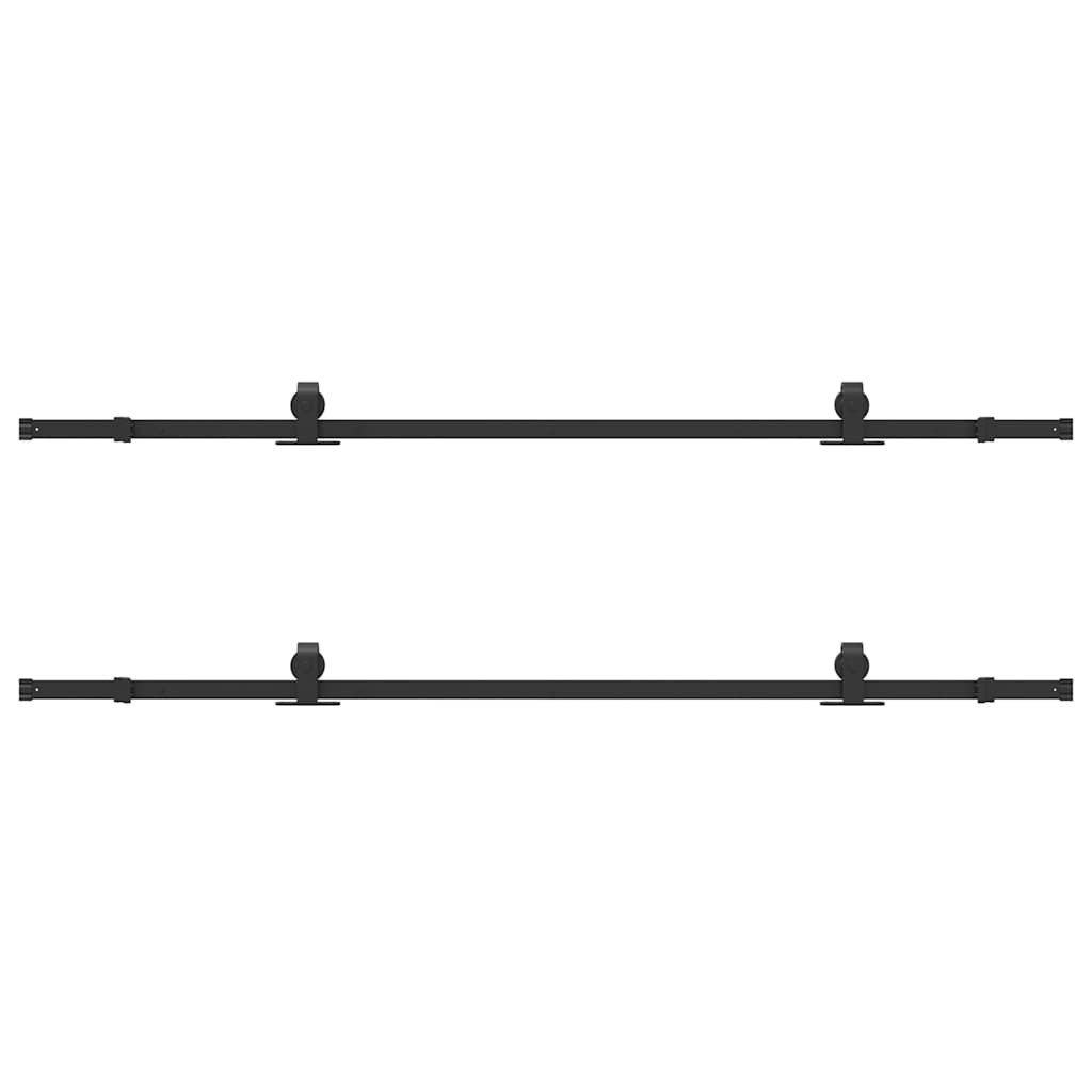 Doos met onderdelen voor schuifdeur 427 cm staal zwart is nu te koop bij PeponiXL, paradijselijk wonen!