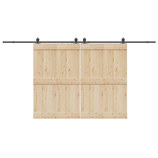 Doos met onderdelen voor schuifdeur 427 cm staal zwart is nu te koop bij PeponiXL, paradijselijk wonen!