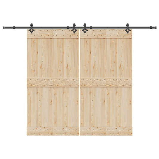 Doos met onderdelen voor schuifdeur 305 cm staal zwart is nu te koop bij PeponiXL, paradijselijk wonen!