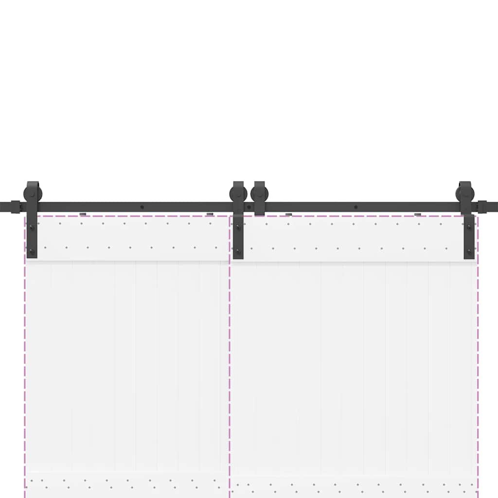 Doos met onderdelen voor schuifdeur 400 cm staal zwart is nu te koop bij PeponiXL, paradijselijk wonen!