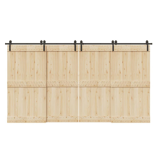 Doos met onderdelen voor schuifdeur 400 cm staal zwart is nu te koop bij PeponiXL, paradijselijk wonen!
