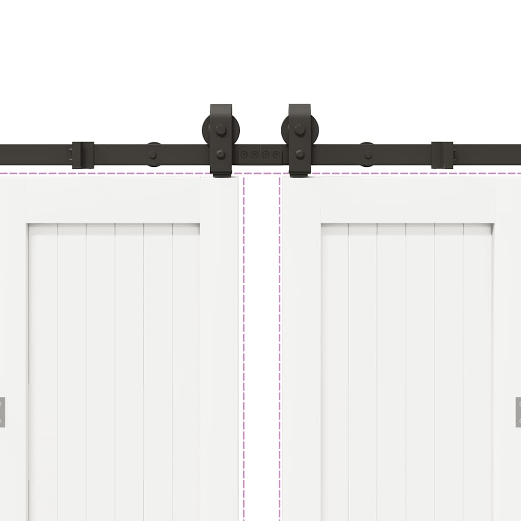 Doos met onderdelen voor schuifdeur 400 cm staal zwart is nu te koop bij PeponiXL, paradijselijk wonen!