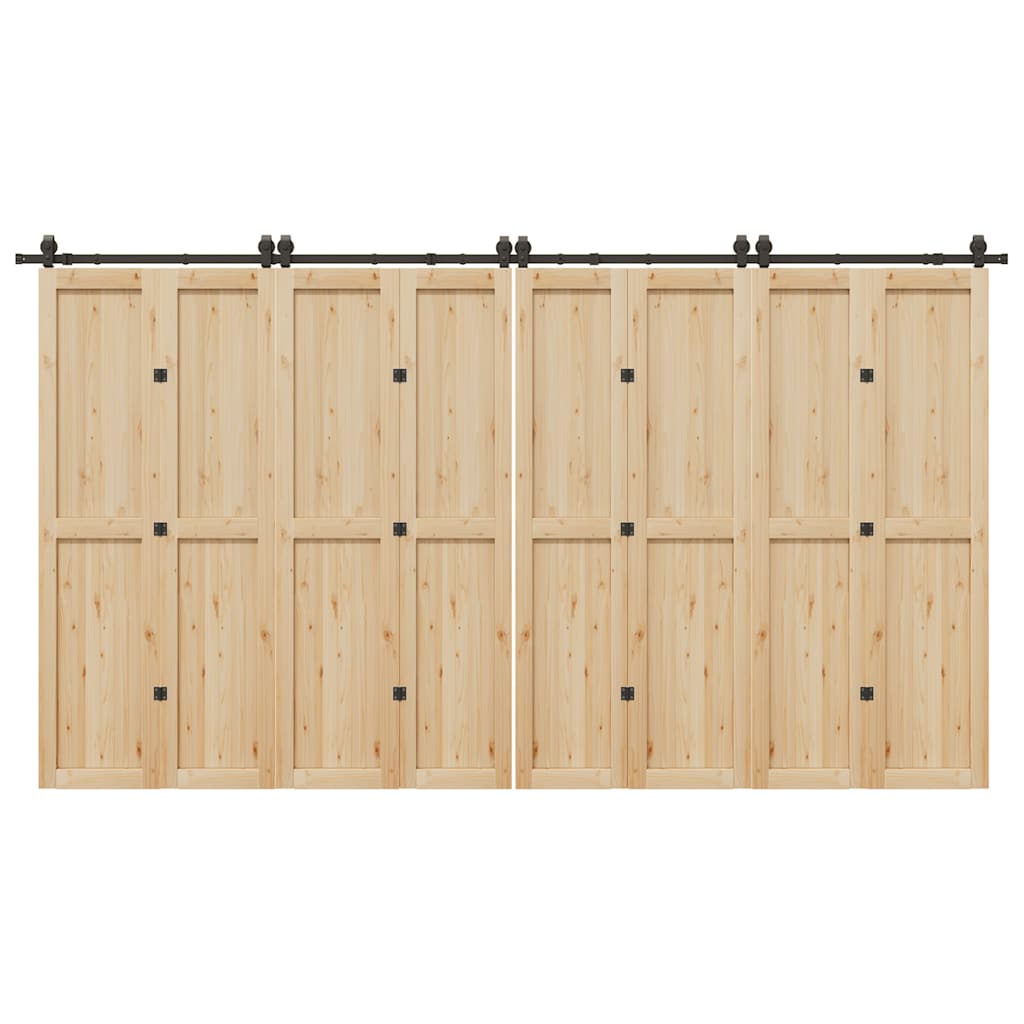 Doos met onderdelen voor schuifdeur 400 cm staal zwart is nu te koop bij PeponiXL, paradijselijk wonen!