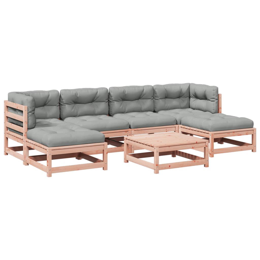 7-delige Loungeset met kussens massief douglas vurenhout is nu te koop bij PeponiXL, paradijselijk wonen!