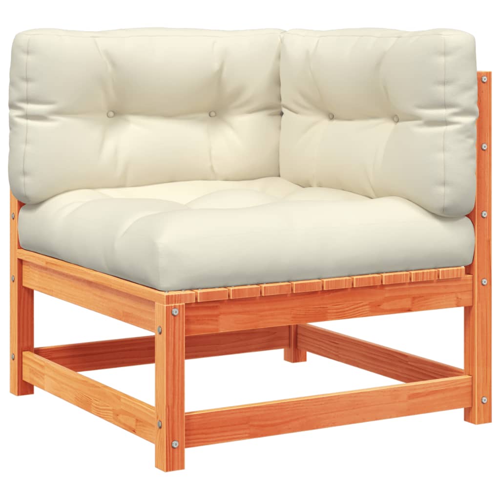 2-delige Loungeset met kussens massief grenenhout wasbruin is nu te koop bij PeponiXL, paradijselijk wonen!