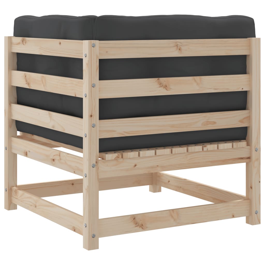 3-delige Loungeset met kussens massief grenenhout is nu te koop bij PeponiXL, paradijselijk wonen!