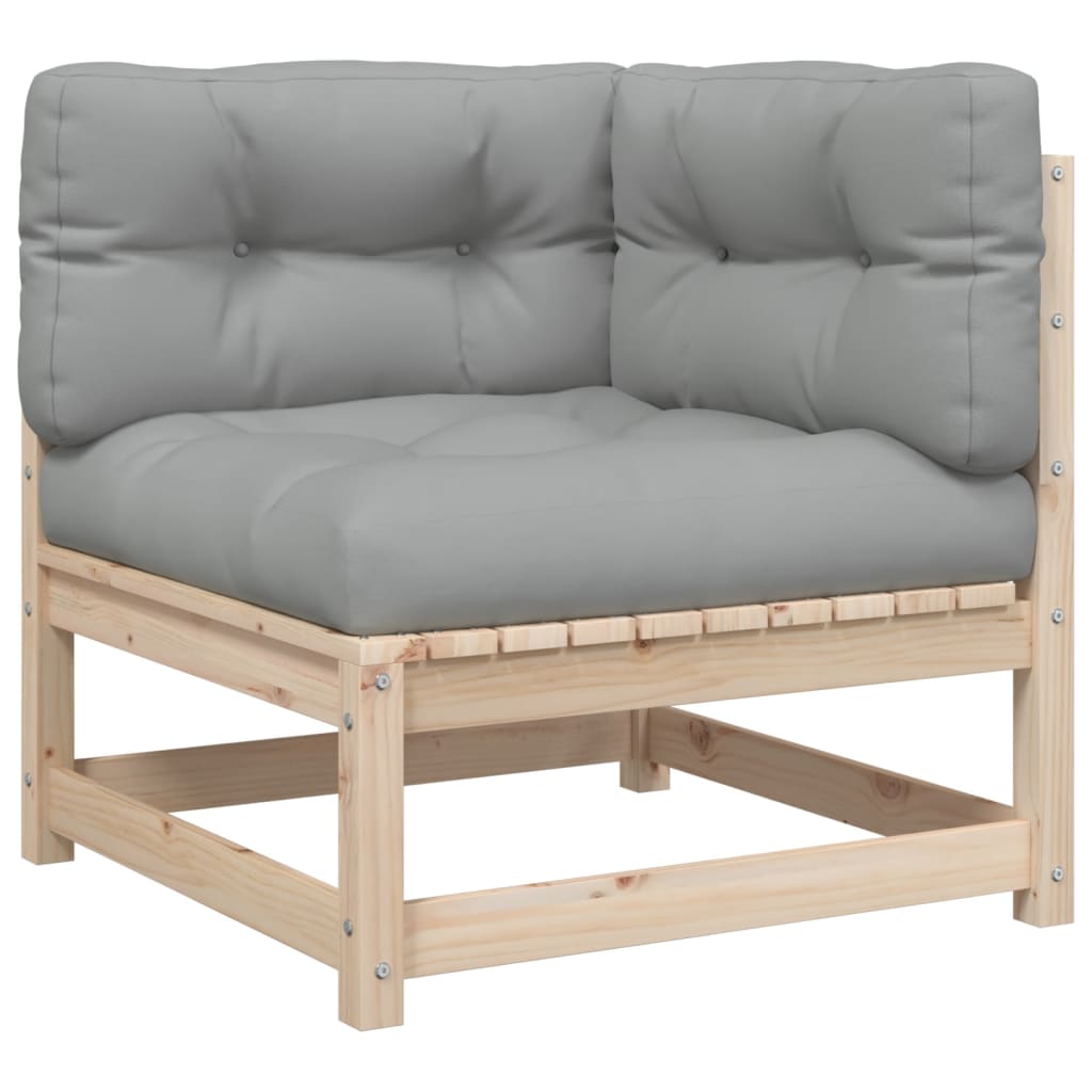 3-delige Loungeset met kussens massief grenenhout is nu te koop bij PeponiXL, paradijselijk wonen!
