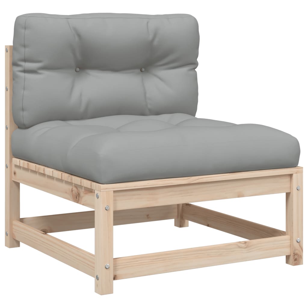 3-delige Loungeset met kussens massief grenenhout is nu te koop bij PeponiXL, paradijselijk wonen!