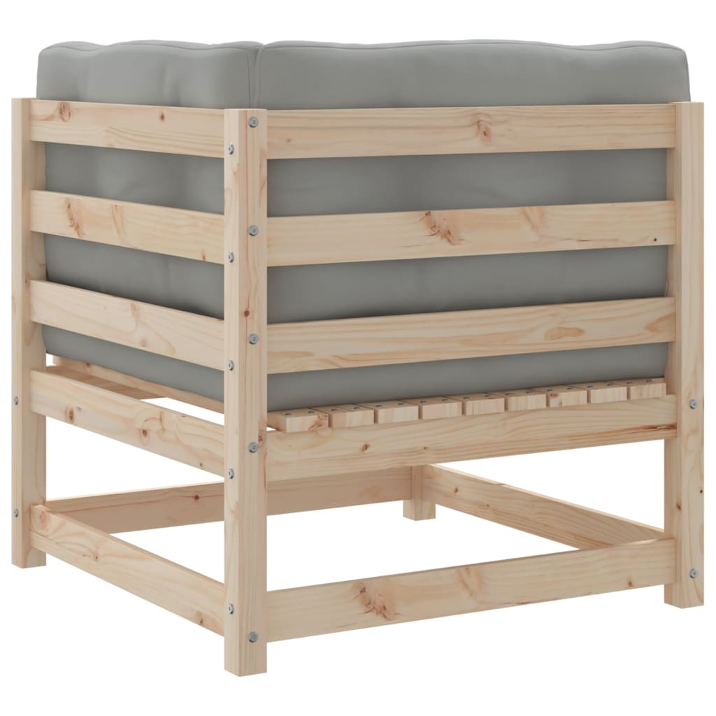 3-delige Loungeset met kussens massief grenenhout is nu te koop bij PeponiXL, paradijselijk wonen!