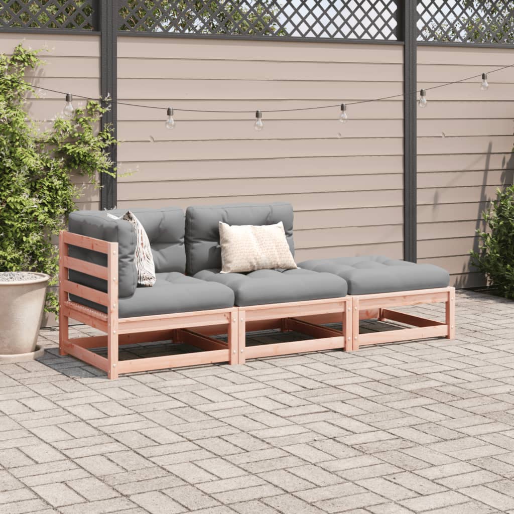 3-delige Loungeset met kussens massief douglas vurenhout is nu te koop bij PeponiXL, paradijselijk wonen!