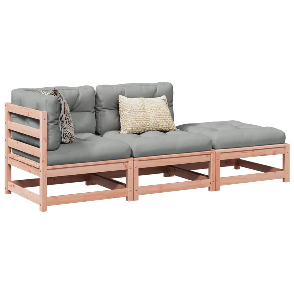 3-delige Loungeset met kussens massief douglas vurenhout is nu te koop bij PeponiXL, paradijselijk wonen!