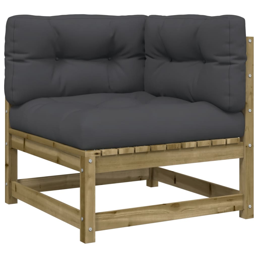 3-delige Loungeset met kussens geïmpregneerd grenenhout is nu te koop bij PeponiXL, paradijselijk wonen!