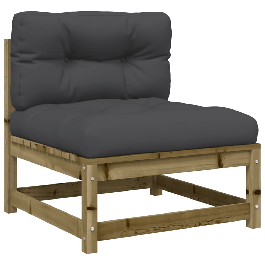 3-delige Loungeset met kussens geïmpregneerd grenenhout is nu te koop bij PeponiXL, paradijselijk wonen!