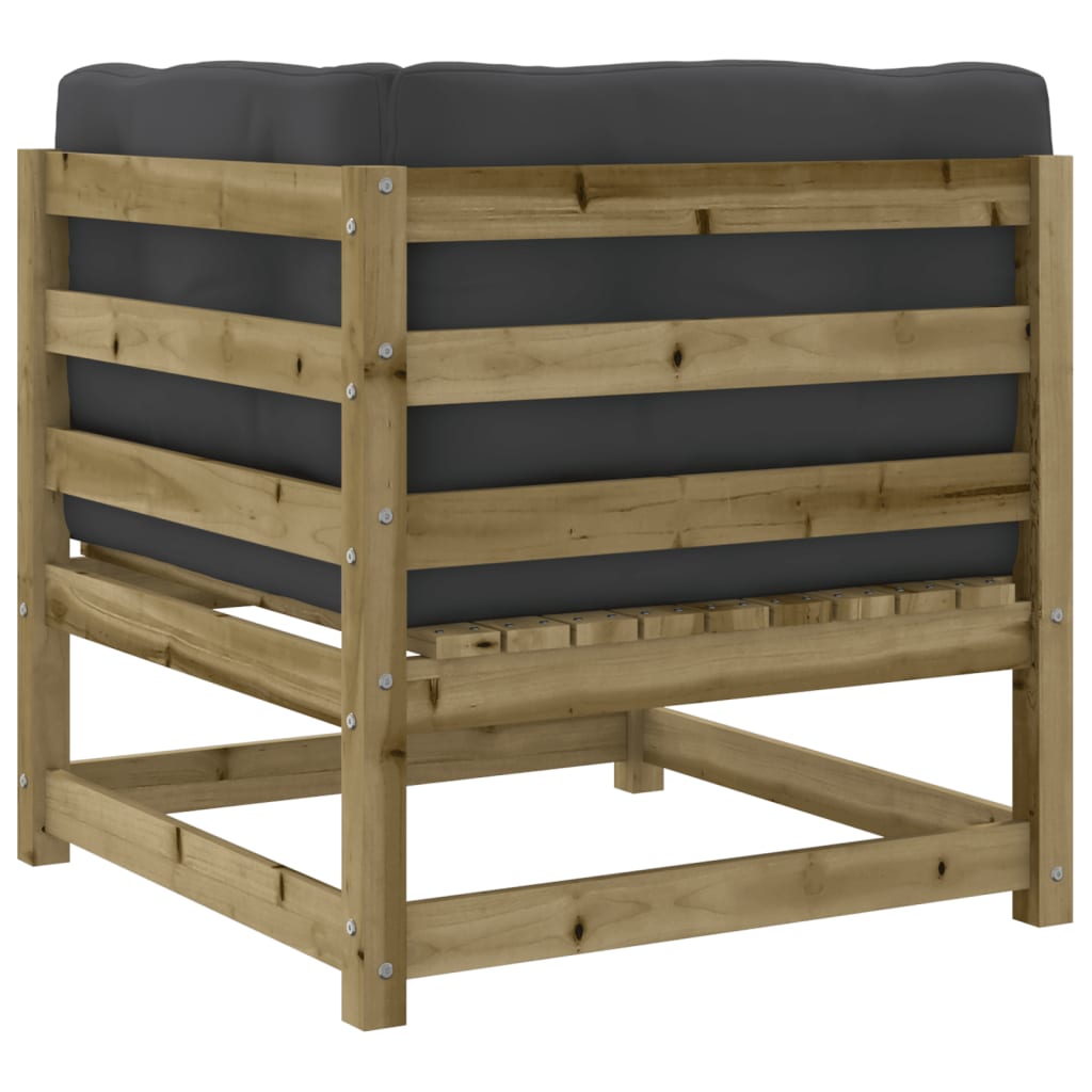3-delige Loungeset met kussens geïmpregneerd grenenhout is nu te koop bij PeponiXL, paradijselijk wonen!