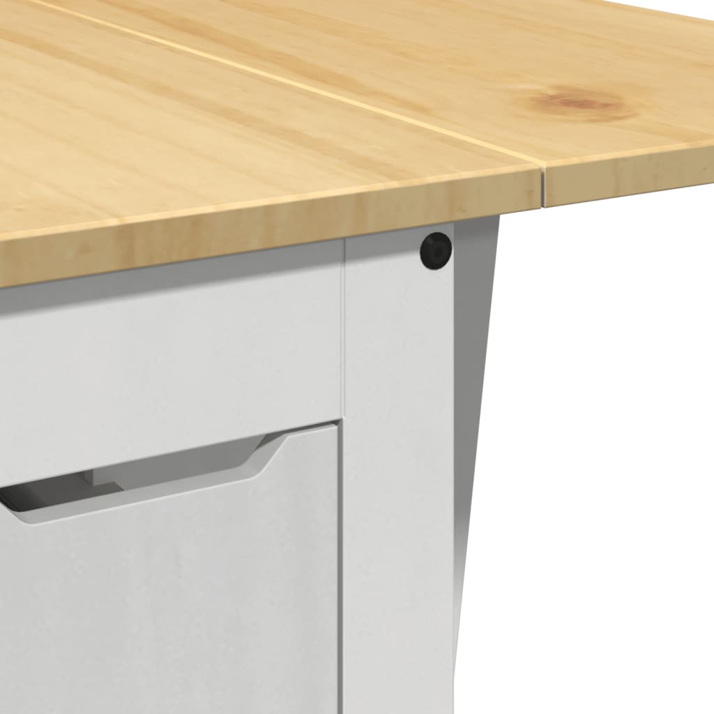 5-delige Eethoek Corona inklapbaar grenenhout wit is nu te koop bij PeponiXL, paradijselijk wonen!