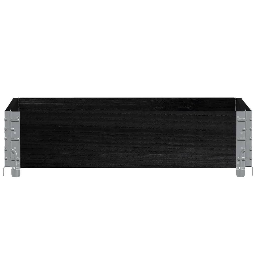 Palletopzetrand 80x60 cm massief grenenhout zwart is nu te koop bij PeponiXL, paradijselijk wonen!