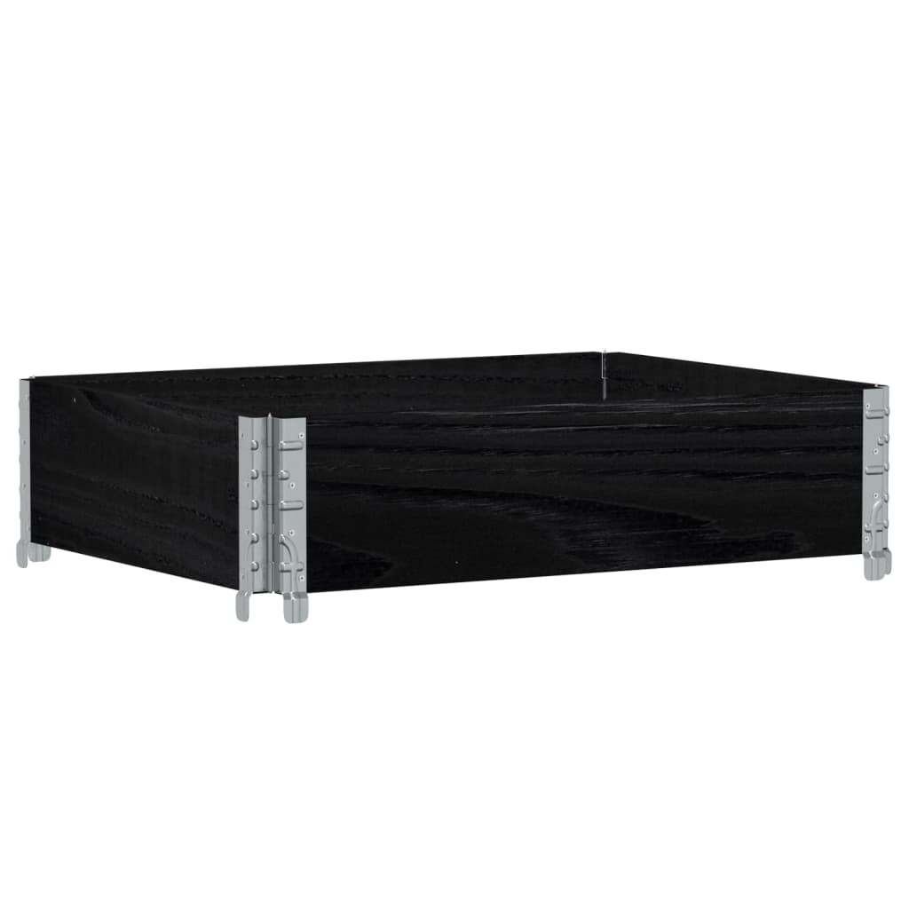 Palletopzetrand 80x60 cm massief grenenhout zwart is nu te koop bij PeponiXL, paradijselijk wonen!