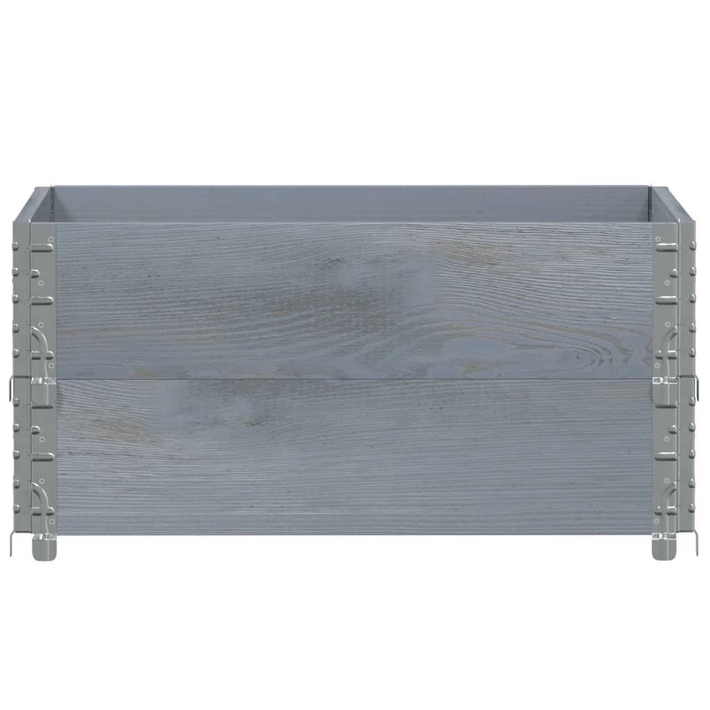 Palletopzetranden 2 st 80x60 cm massief grenenhout grijs is nu te koop bij PeponiXL, paradijselijk wonen!