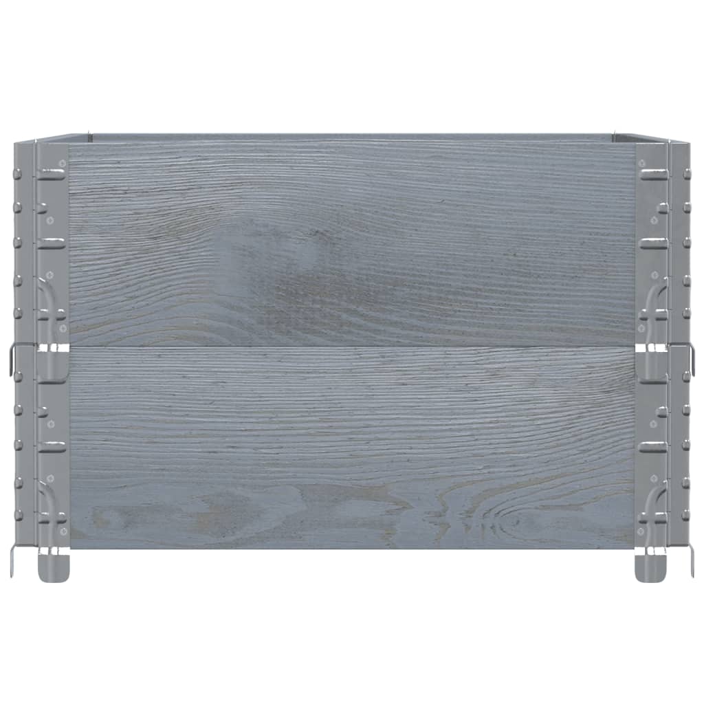 Palletopzetranden 2 st 80x60 cm massief grenenhout grijs is nu te koop bij PeponiXL, paradijselijk wonen!