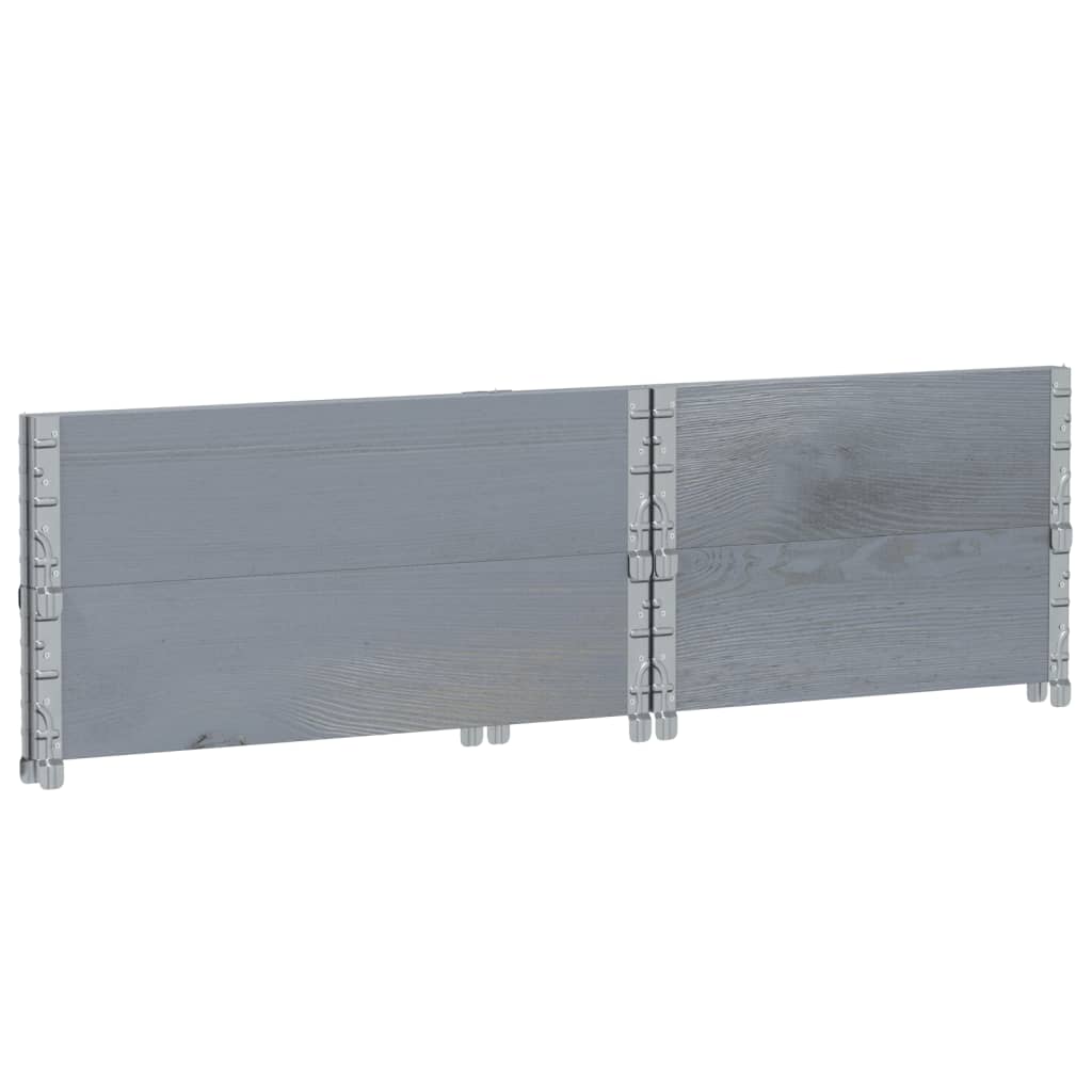 Palletopzetranden 2 st 80x60 cm massief grenenhout grijs is nu te koop bij PeponiXL, paradijselijk wonen!