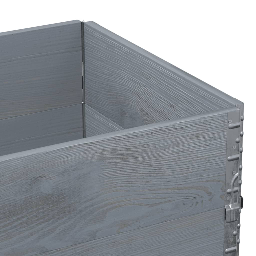 Palletopzetranden 2 st 80x60 cm massief grenenhout grijs is nu te koop bij PeponiXL, paradijselijk wonen!
