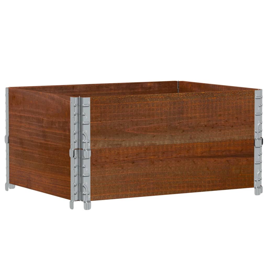 Palletopzetranden 2 st 80x60 cm massief grenenhout bruin is nu te koop bij PeponiXL, paradijselijk wonen!
